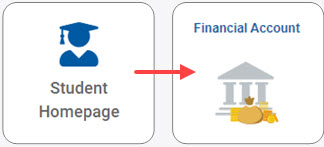 Navigate from Student Homepage to the Financial Account Tile