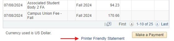 Click on the Printer Friendly Statement to print